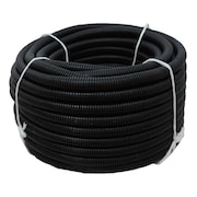 Hydromaxx 3/4 in. x 100 ft Flexible Corrugated Black HDPE NON Split Tubing Wire Loom BHDPENS034100